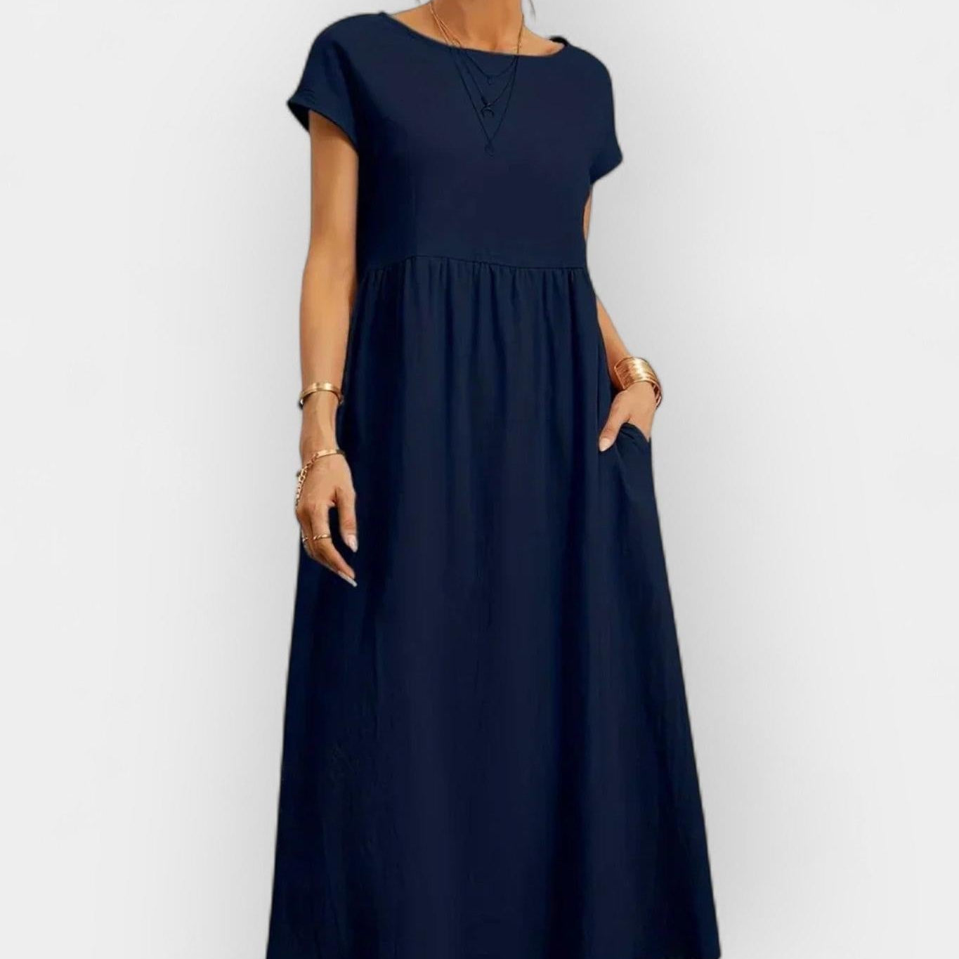 Amaya | Lagana pamučna haljina sa džepovima