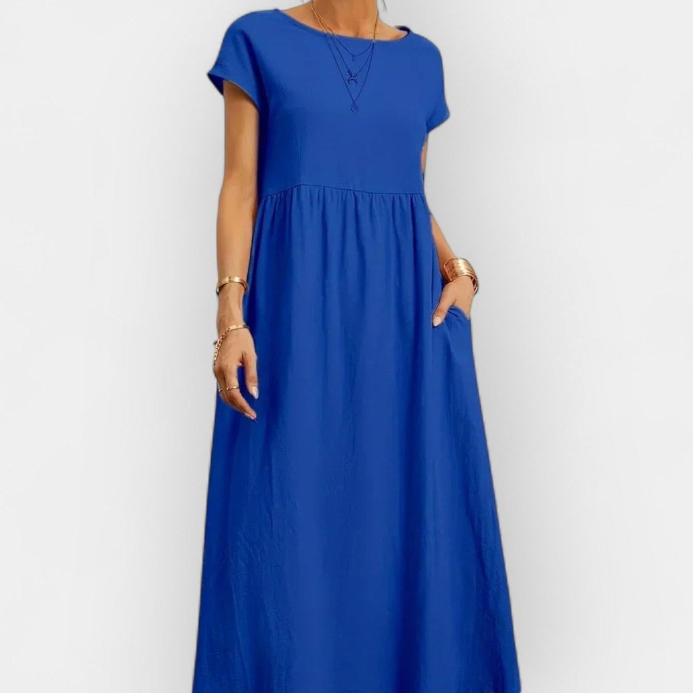 Amaya | Lagana pamučna haljina sa džepovima